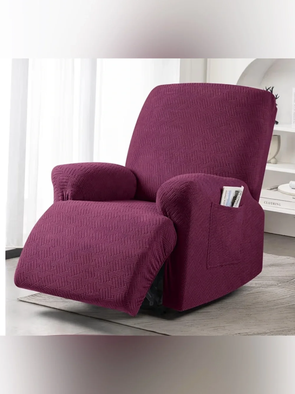 Set 2 burgundy recliner covers NEW